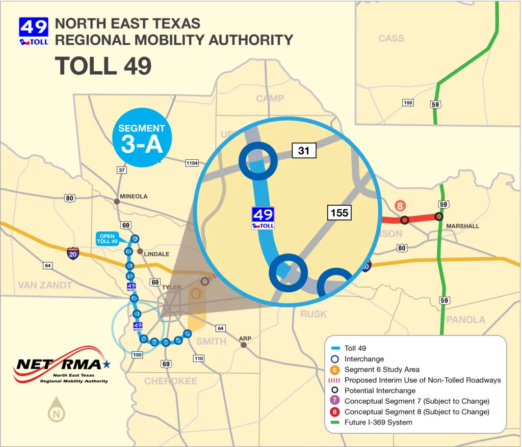 Map showing segment 3a